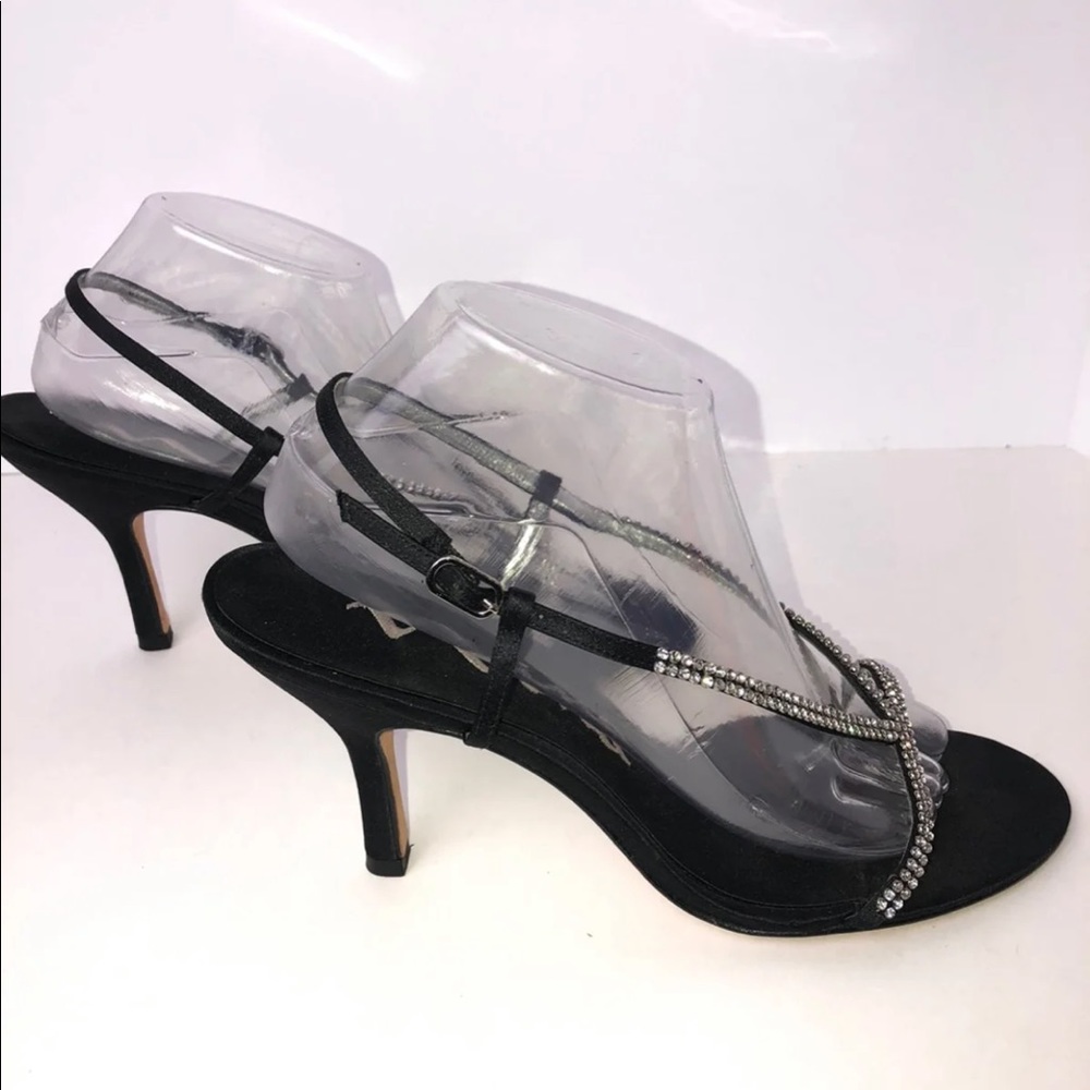 Nina Silver-tone Rhinestone Sandals - Picture 4 of 8